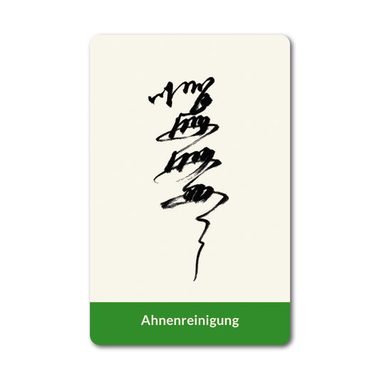Tian Ai Qi Gong Energiekarte zur Ahnenreinigung Vorderseite